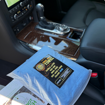 Premium Car Drying Towel – 1400 GSM Double Layer Microfiber Final Wipe Towel, Swirl-Free & Scratch-Free, Ultra Absorbent, 60×90 cm, Blue